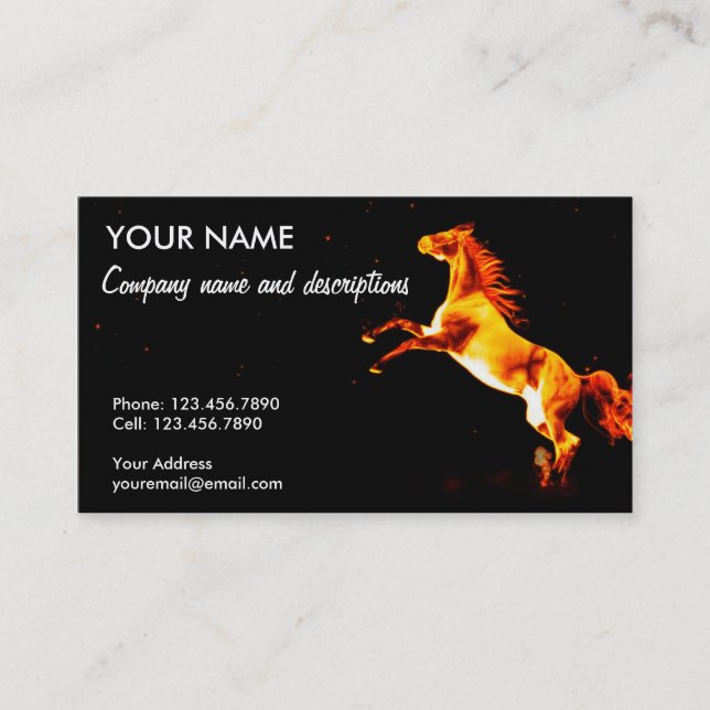 The Fire Horse Business Card (Front)