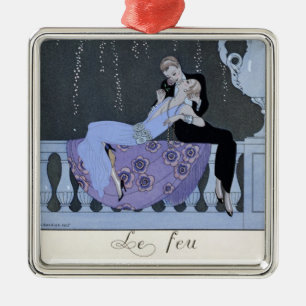 The Fire, illustration for 'Fetes Galantes' by Pau Metal Tree Decoration