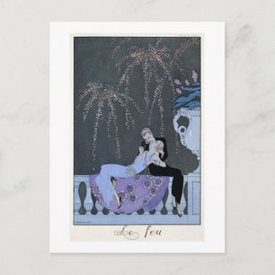 The Fire, illustration for 'Fetes Galantes' by Pau Postcard