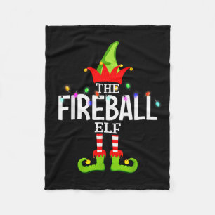 The Fireball Elf Christmas Matching Pajamas  Fleece Blanket