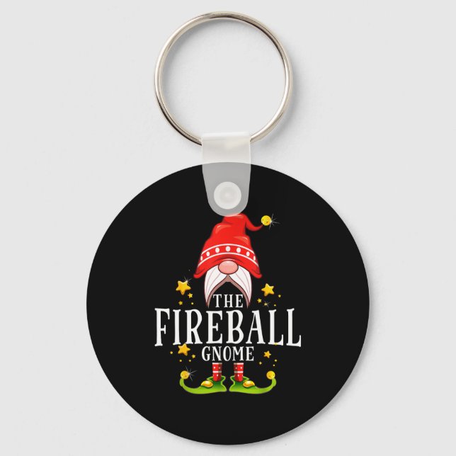 The Fireball Gnome Christmas Matching  Key Ring (Front)