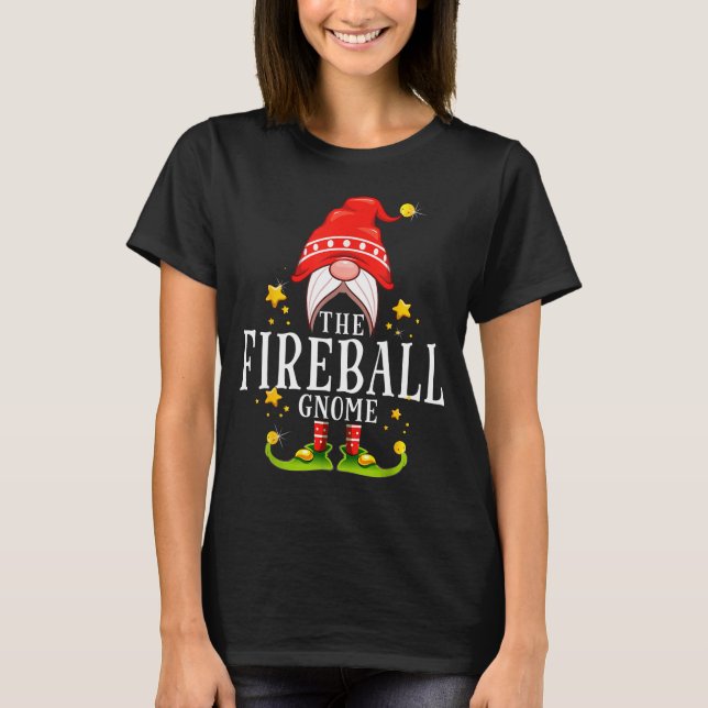 The Fireball Gnome Christmas Matching  T-Shirt (Front)