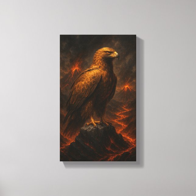 The Fireborn Eagle: Rise Through Chaos Canvas Print (Front)