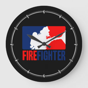 The Firefighter Action Large Clock