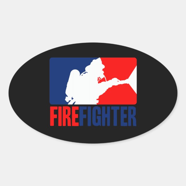 The Firefighter Action Oval Sticker (Front)