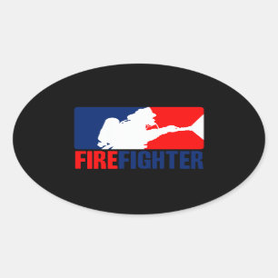 The Firefighter Action Oval Sticker