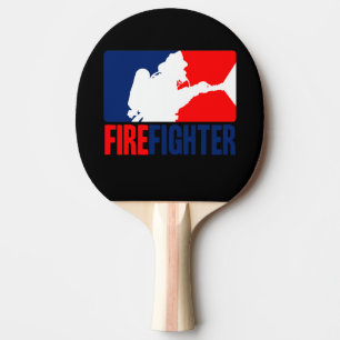 The Firefighter Graphic League Style Ping Pong Paddle