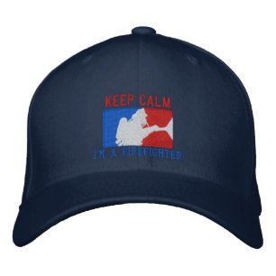 The Firefighter Keep Calm Custom Embroidery Embroidered Hat