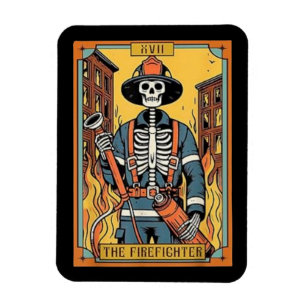 The Firefighter Tarot Card Magnet