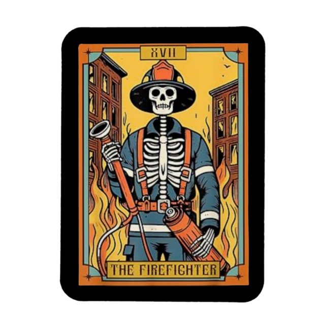 The Firefighter Tarot Card Magnet (Vertical)