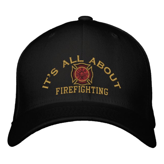 The Firefighter Values Custom Embroidery Embroidered Hat (Front)