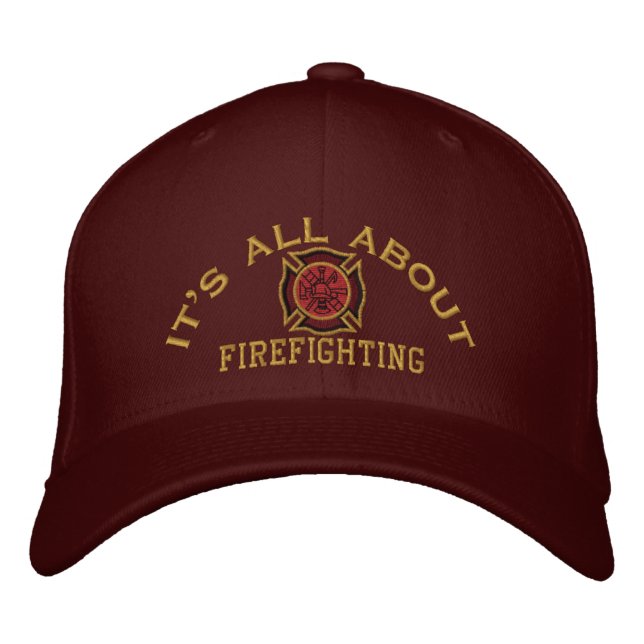 The Firefighter Values Custom Embroidery Embroidered Hat (Front)