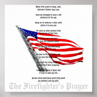 The Firefighter's Prayer Poster
