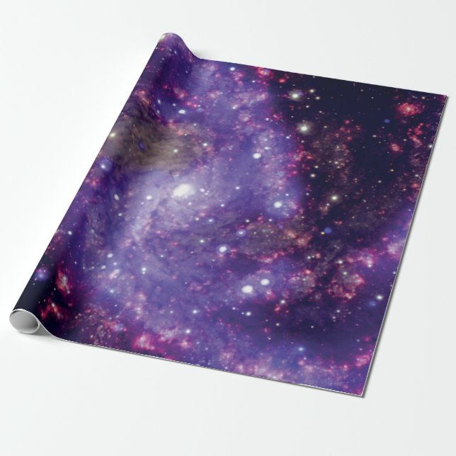 The Fireworks Galaxy Outer Space Photo Wrapping Paper (Unrolled)