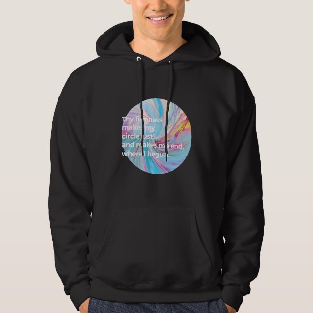 The firmness Turquoise Quote Hoodie (Front)