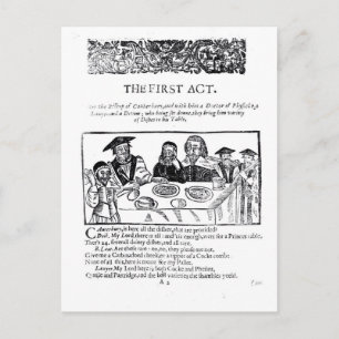 The First Act, a satirical play against Postcard