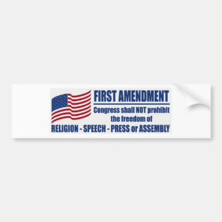The First Amendment Bumper Sticker