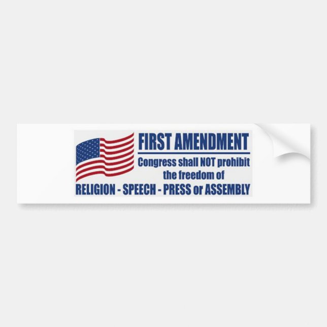 The First Amendment Bumper Sticker (Front)