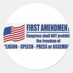 The First Amendment Classic Round Sticker