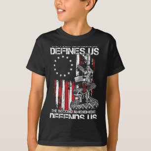 The First Amendment Defines Aamerican Flag On Back T-Shirt