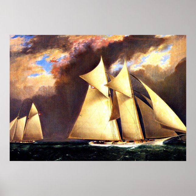 The First America's Cup Race, 1870 Poster (Front)