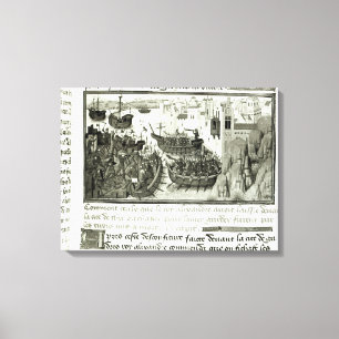The First Attack on Tyre Canvas Print