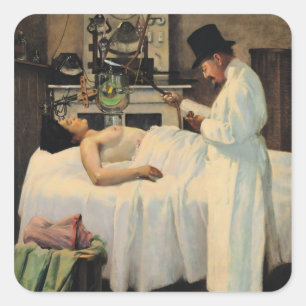 The First Attempt to Treat Cancer with X Rays Square Sticker
