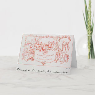 The first Christmas card, by J.C.Horsley, 1843 Holiday Card