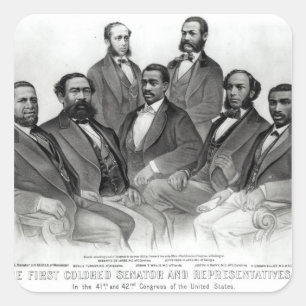 The First Coloured Senator and Representatives Square Sticker