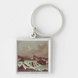 The first cotton mill in America Key Ring