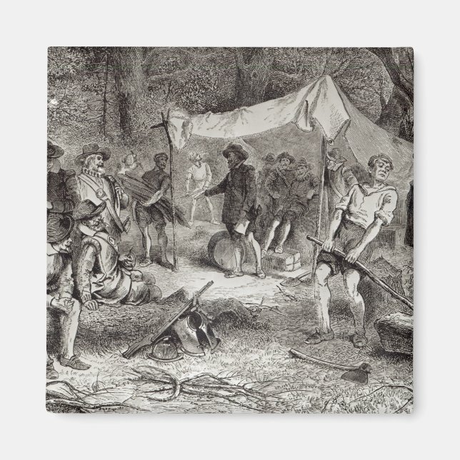 The First Day at Jamestown Magnet (Front)