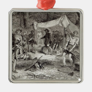 The First Day at Jamestown Metal Tree Decoration