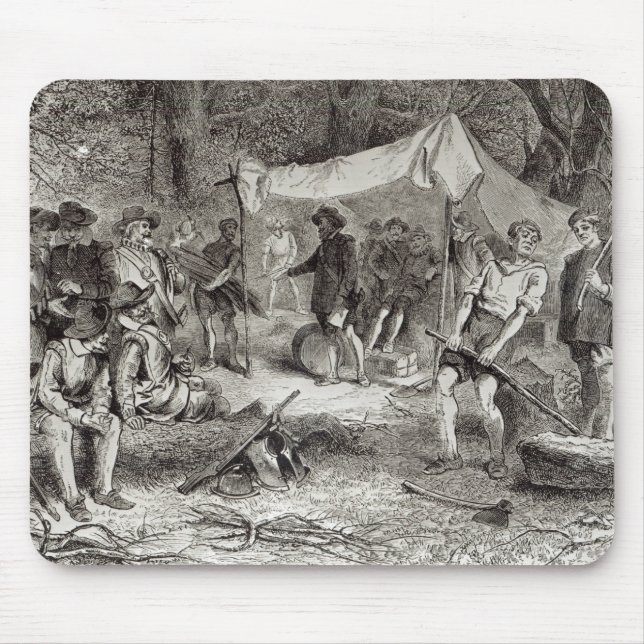 The First Day at Jamestown Mouse Mat (Front)