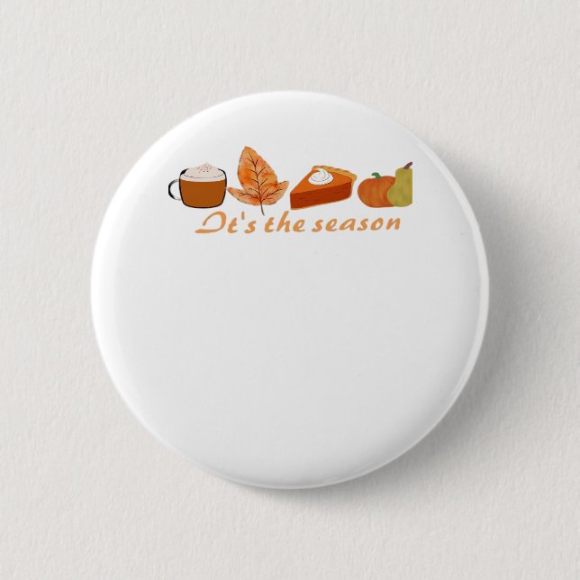 The First Day Of Fall Hello Fall 6 Cm Round Badge (Front)
