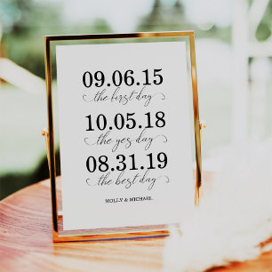 The First Day, The Yes Day, The Best Day Wedding Poster