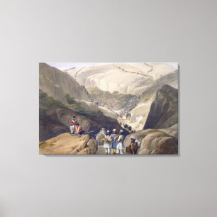 The First Descent Through the Koojah Pass, from 'S Canvas Print