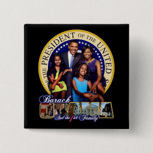 The First Family Obama's 15 Cm Square Badge