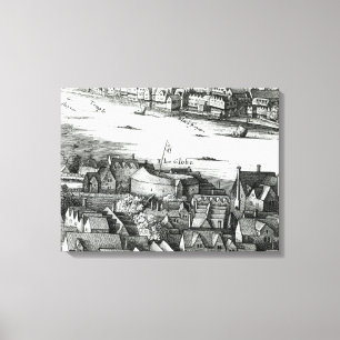 The First Globe Theatre or Rose Theatre Canvas Print