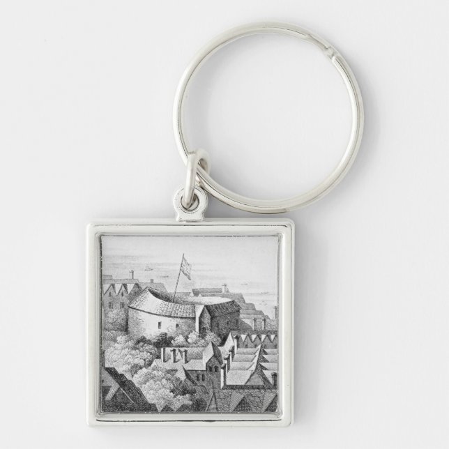 The First Globe Theatre or Rose Theatre Key Ring (Front)