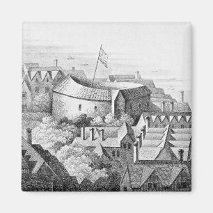 The First Globe Theatre or Rose Theatre Magnet