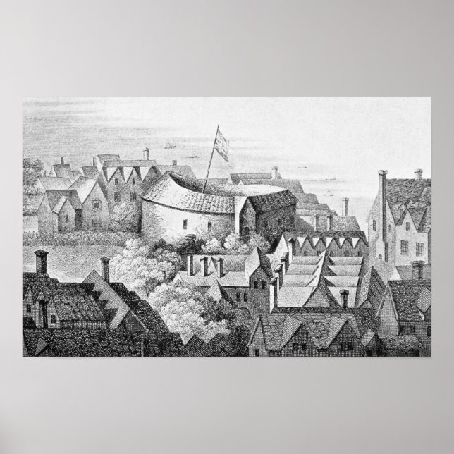 The First Globe Theatre or Rose Theatre Poster (Front)