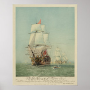 The First Journey of the H.M.S. Victory in 1778 Poster