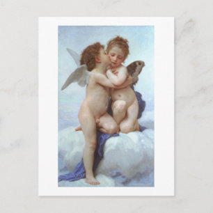 The First Kiss, Amor and Psyche, Bouguereau Postcard