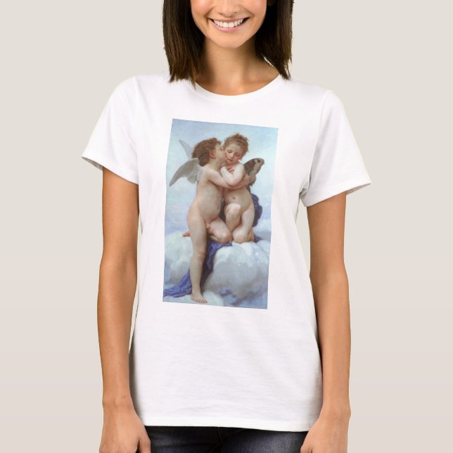 The First Kiss, Amor and Psyche, Bouguereau T-Shirt (Front)