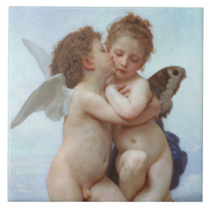 The First Kiss, Amor and Psyche, Bouguereau Tile