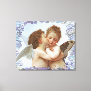 THE FIRST KISS, C.1873 William Bourgeau Canvas Print