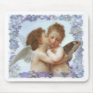 THE FIRST KISS, C.1873 William Bourgeau Mouse Mat
