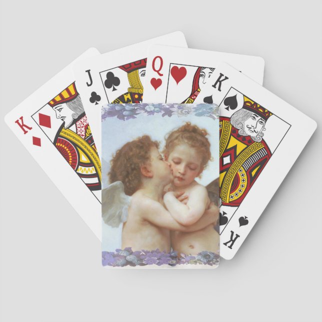 THE FIRST KISS, C.1873 William Bourgeau Playing Cards (Back)