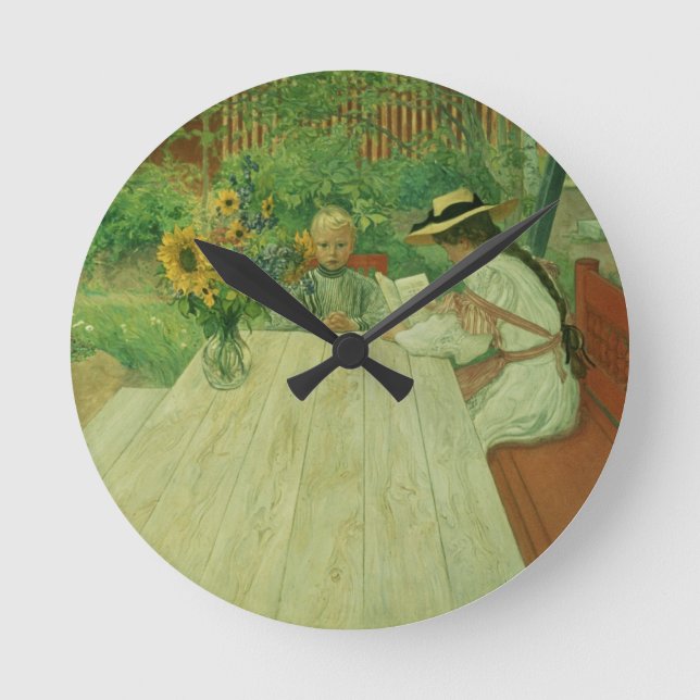 The First Lesson, 1903 Round Clock (Front)