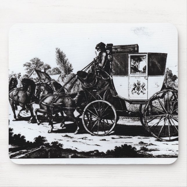 The First Mail Coach, 1784 Mouse Mat (Front)